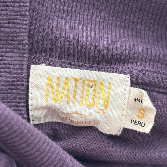 Nation LTD Purple Plum Shelby Keyhole Front Cutout Long Sleeve Top - Picture 9 of 11